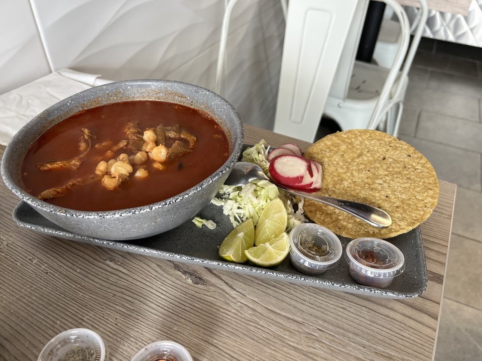 Small Mexican restaurant dining room
